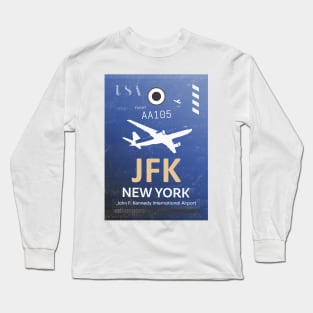 JFK NEW YORK Airport code Long Sleeve T-Shirt